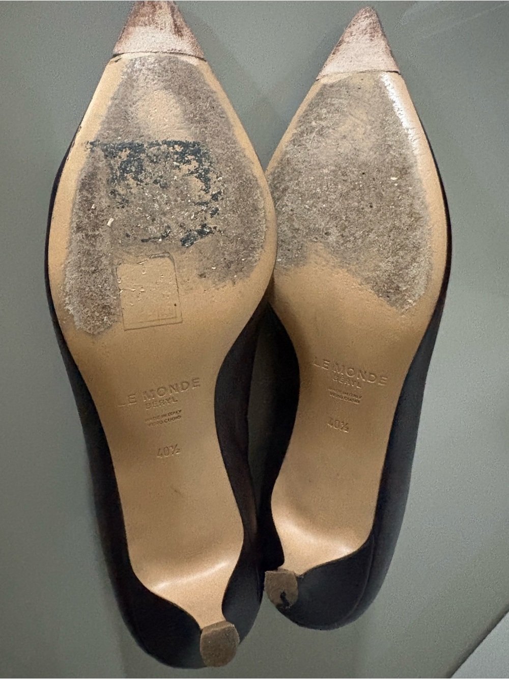 Le Monde Beryl Babouche Kitten Heel Pumps Plum 40.5/10 - Picture 9 of 11